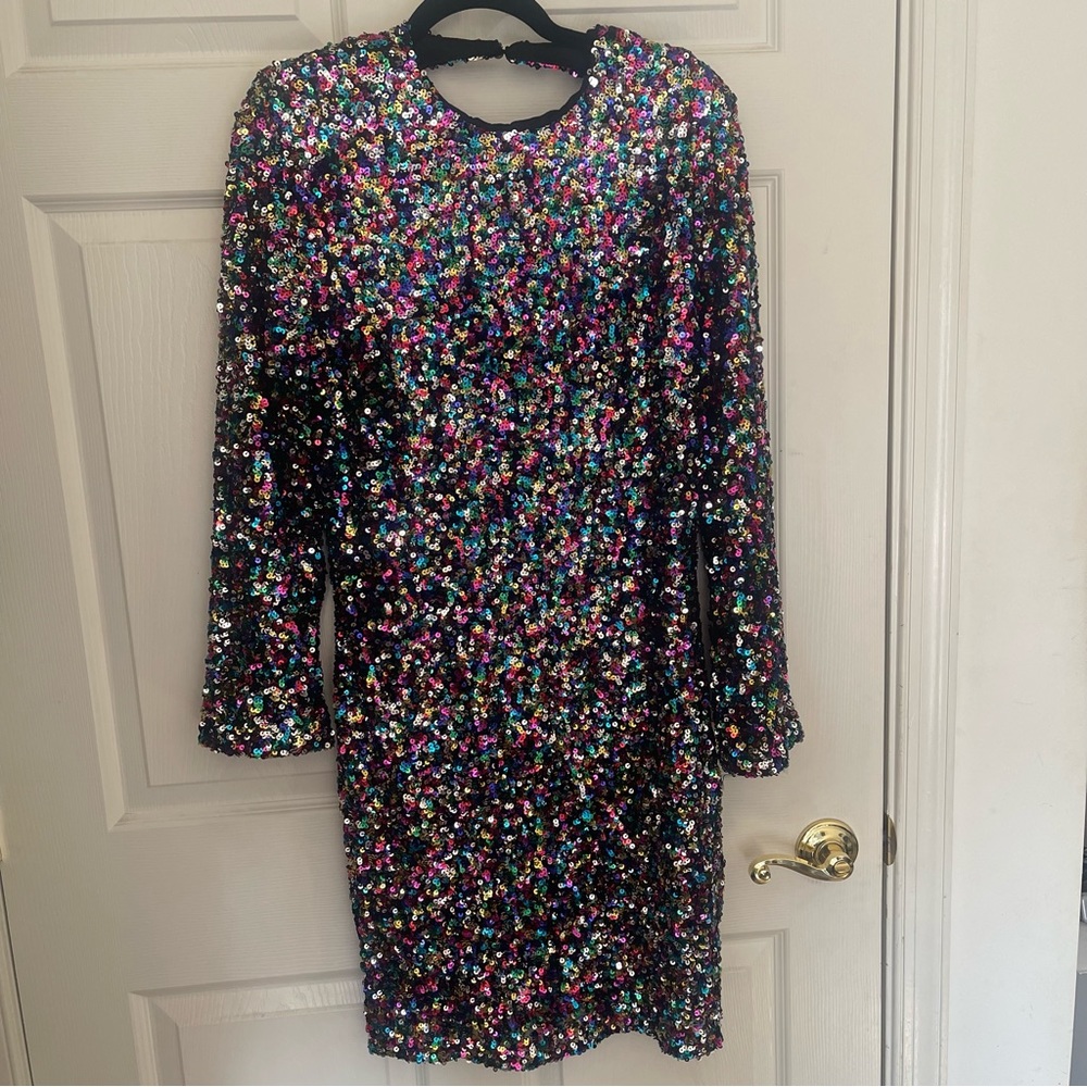 Multi color sequin dress